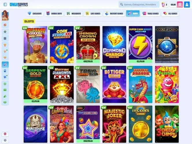 Onlyspins Screenshot 2